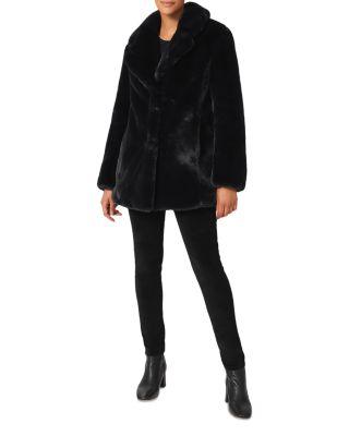Briony Faux Fur Coat by HOBBS LONDON