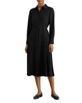 Ginny Pleated Skirt Shirt Dress by HOBBS LONDON