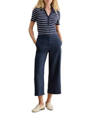 Lillie Cropped Linen Trousers by HOBBS LONDON