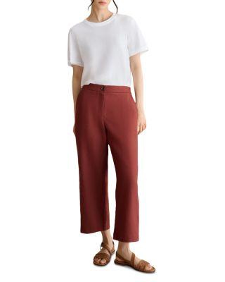 Lillie Cropped Linen Trousers by HOBBS LONDON