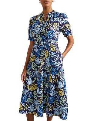 Merle Printed Midi Dress by HOBBS LONDON