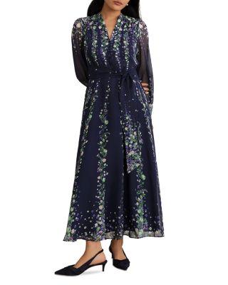 Petites Ros Silk Dress by HOBBS LONDON