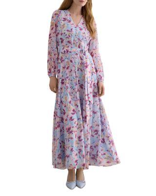 Petites Thea Tie Waist Maxi Dress by HOBBS LONDON
