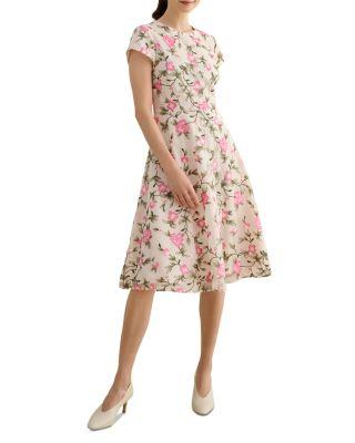 Petites Tia Floral Dress by HOBBS LONDON