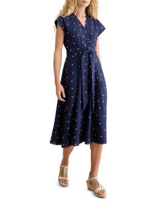 Samantha Button Front Dress by HOBBS LONDON