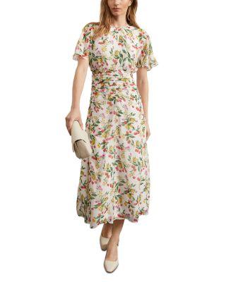 Tegan Printed Silk Dress by HOBBS LONDON