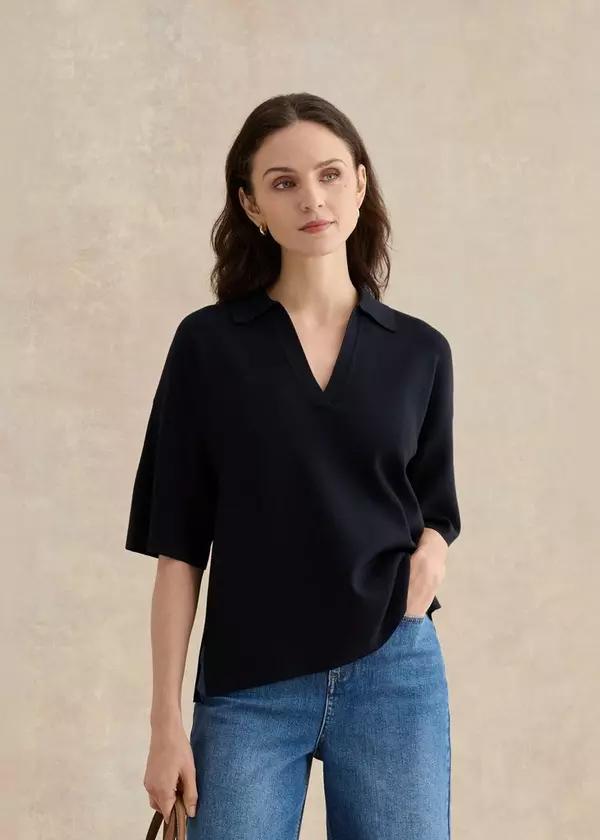 Lenora Relaxed Fit Polo Jumper by HOBBS