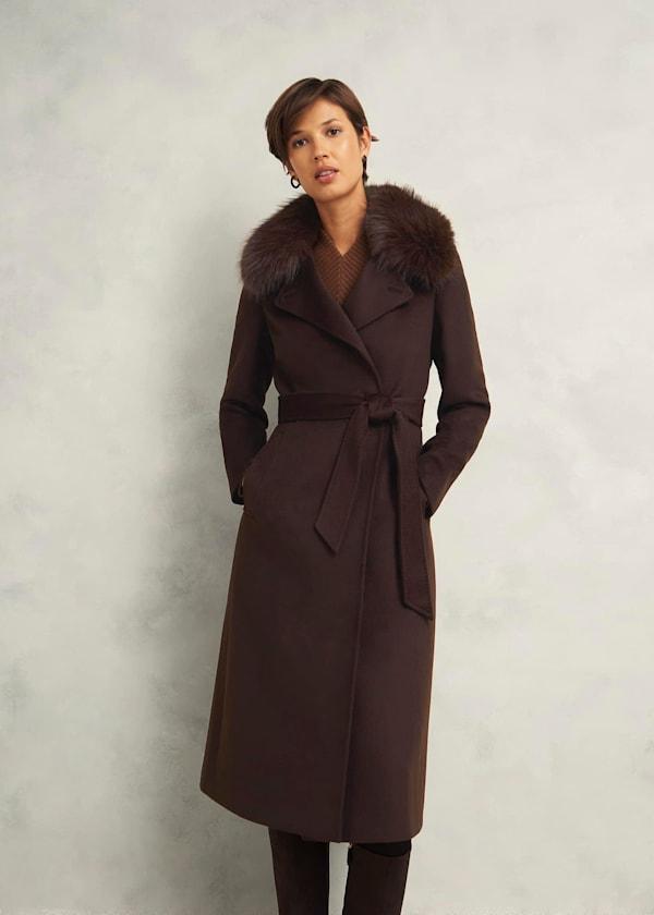 Livia Coatigan Hobbs HOBBS LONDON Livia Wool Belted Coat Coats