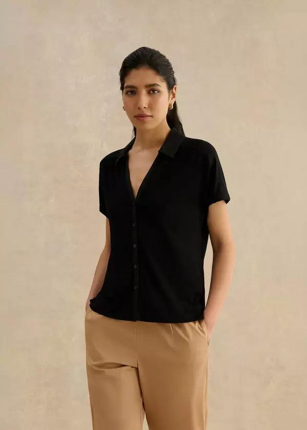 Miley V-neck Jersey Shirt by HOBBS