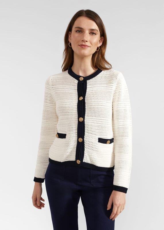 Nola Cotton Blend Knitted Jacket by HOBBS