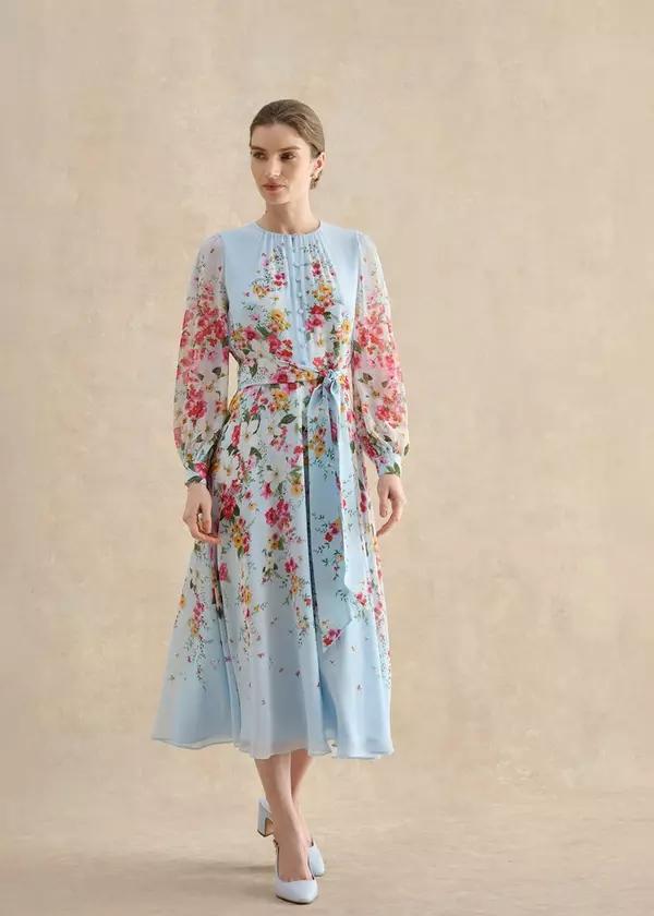 Petite Liberty Silk Floral Dress by HOBBS