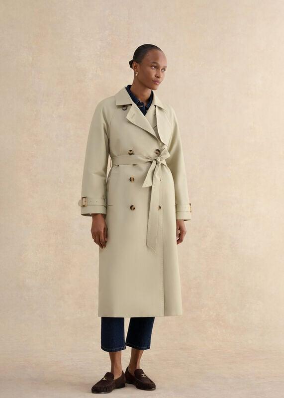 Riley Sage Green Trench Coat by HOBBS
