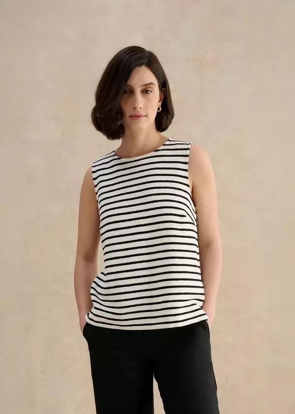 Roxie Cotton Blend Stripe Top by HOBBS