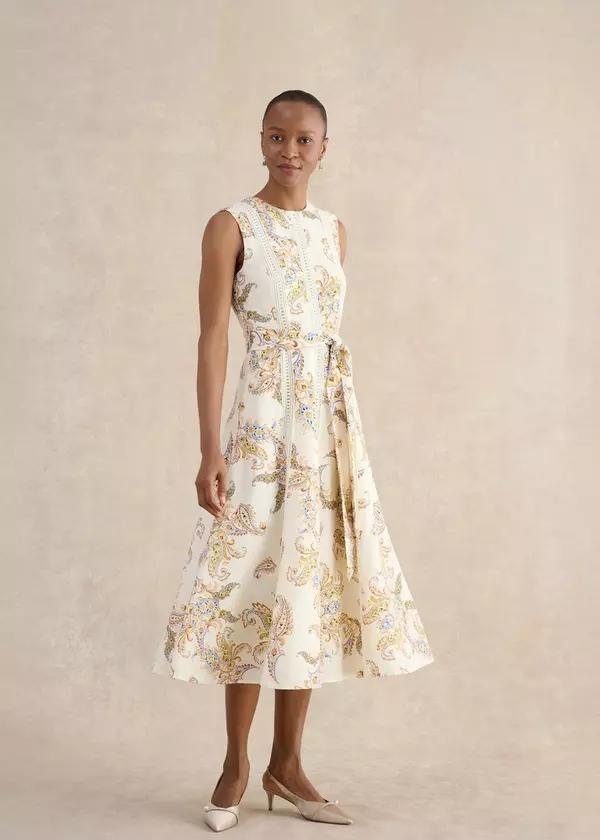 Uma Trimmed Linen Dress by undefined