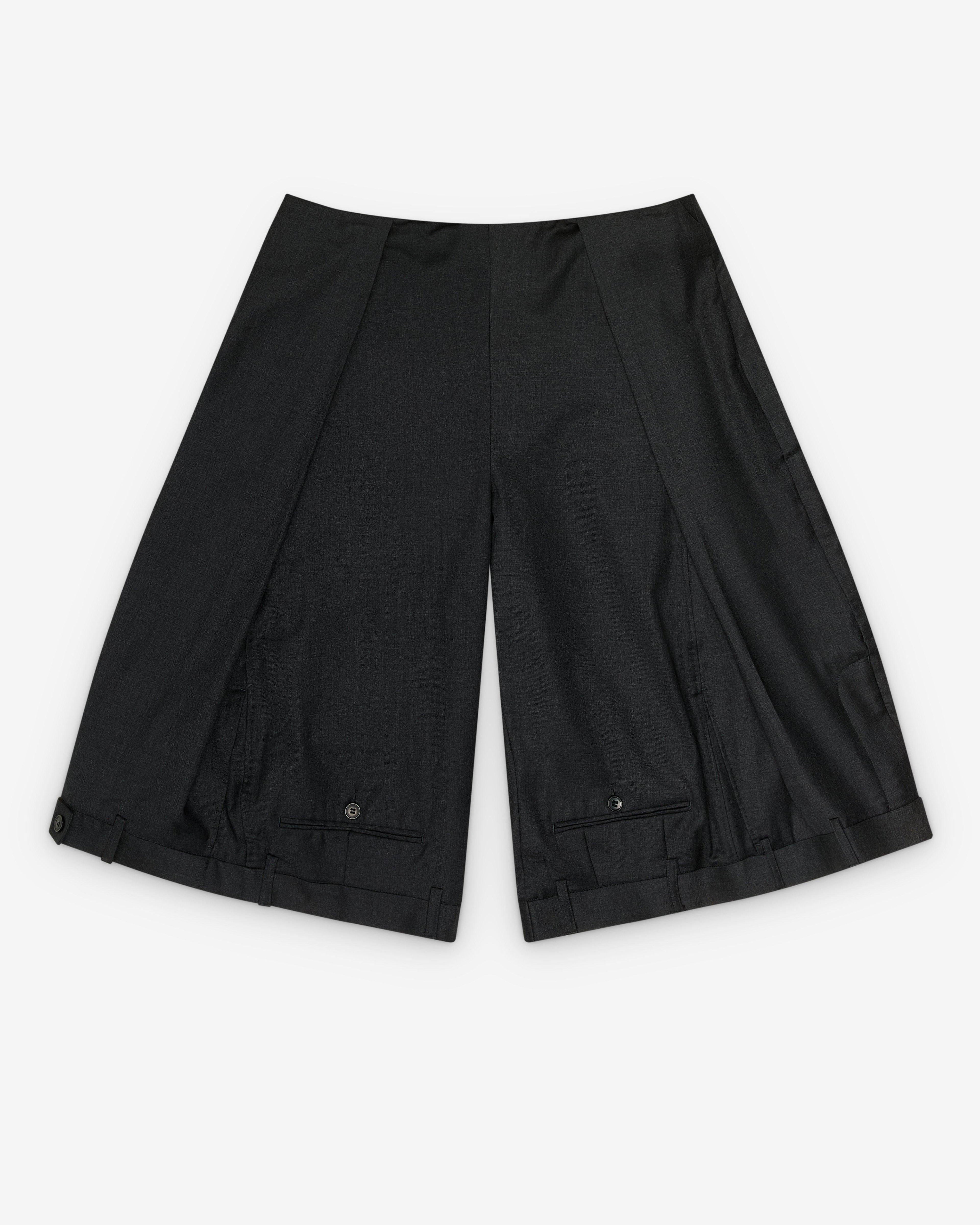 Hodakova - Women's Upside Down Trouser Shorts Wide - (Grey) by HODAKOVA