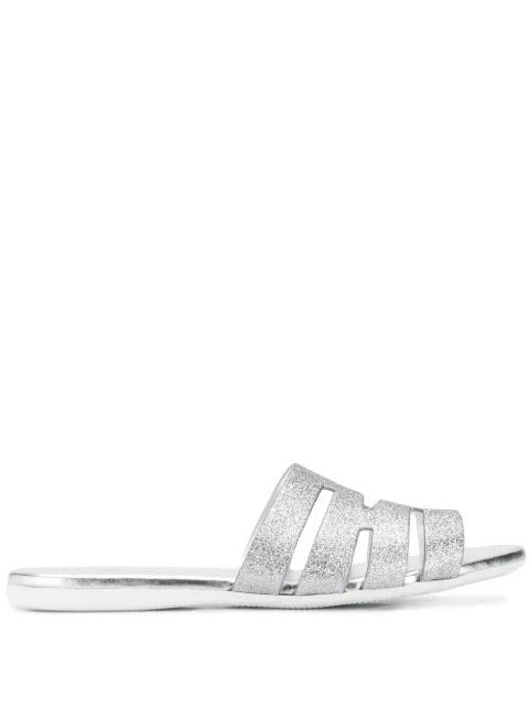 cut-out glitter slides by HOGAN