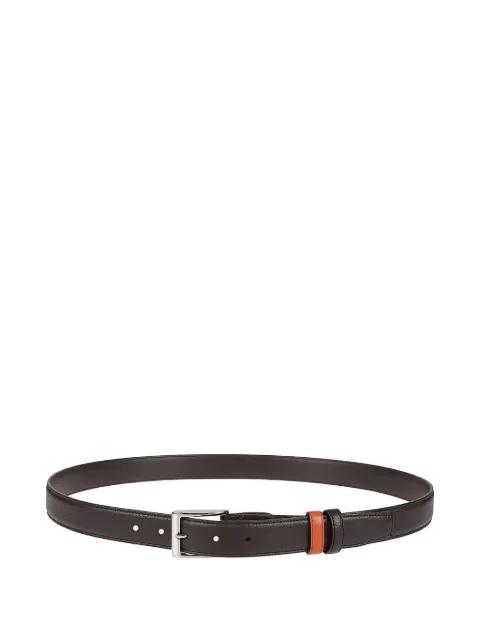 grained-leather buckle belt by HOGAN