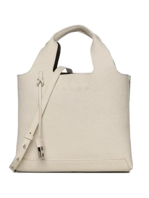 grained leather tote bag by HOGAN