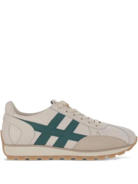 leather lace-up trainers by HOGAN