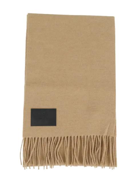 logo-patch fringed-edges scarf by HOGAN