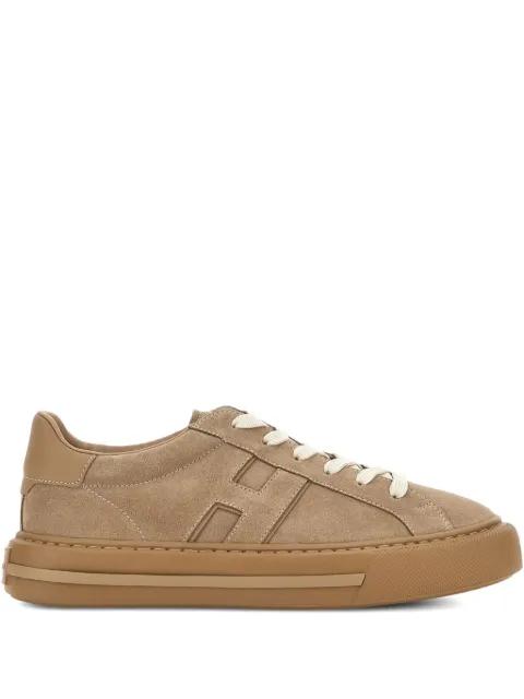 logo-patch suede sneakers by HOGAN