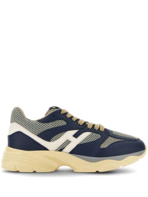 panelled leather sneakers by HOGAN