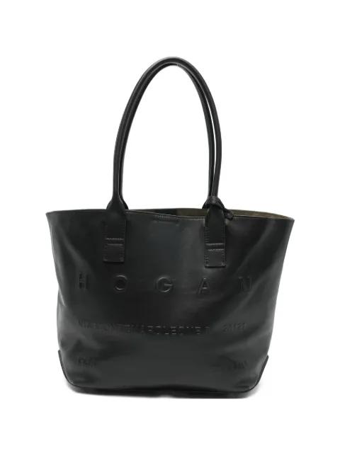 small Address embossed tote bag by HOGAN