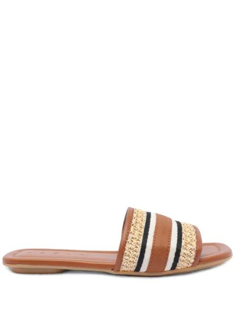stripe-detailing slides by HOGAN