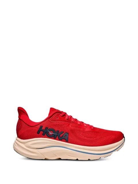Clifton 10 "Vermillion/Varsity Navy" sneakers by HOKA ONE ONE