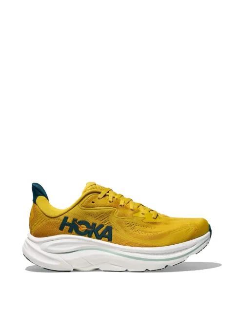 Clifton 10 logo-print lace-up sneakers by HOKA ONE ONE