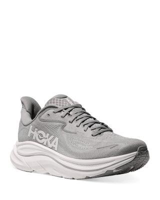Men's Clifton 10 Sneakers in Stellar Grey/Stardust by HOKA ONE ONE