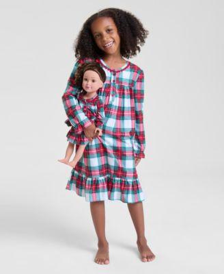 Girls 2T-16 Merry Plaid Nightgown with Doll Dress by HOLIDAY LANE