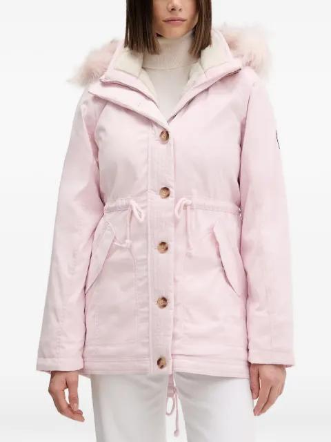 faux-fur hoodied coat by HOLLISTER