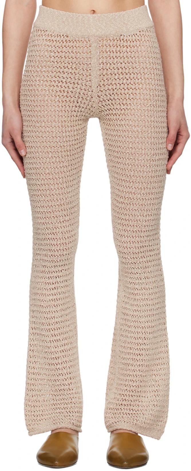 Beige Cenci Trousers by HOLZWEILER