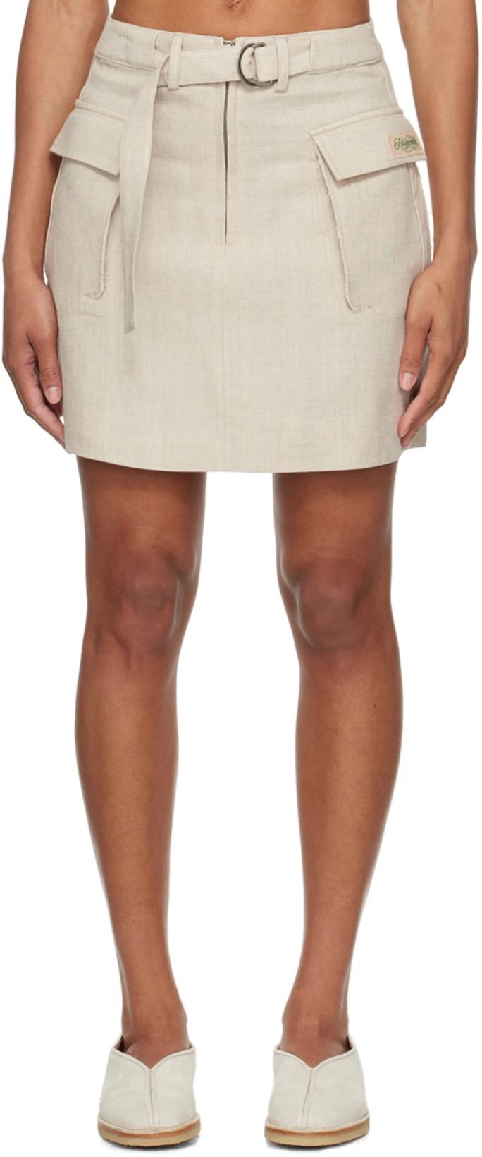 Beige Gorti Miniskirt by HOLZWEILER