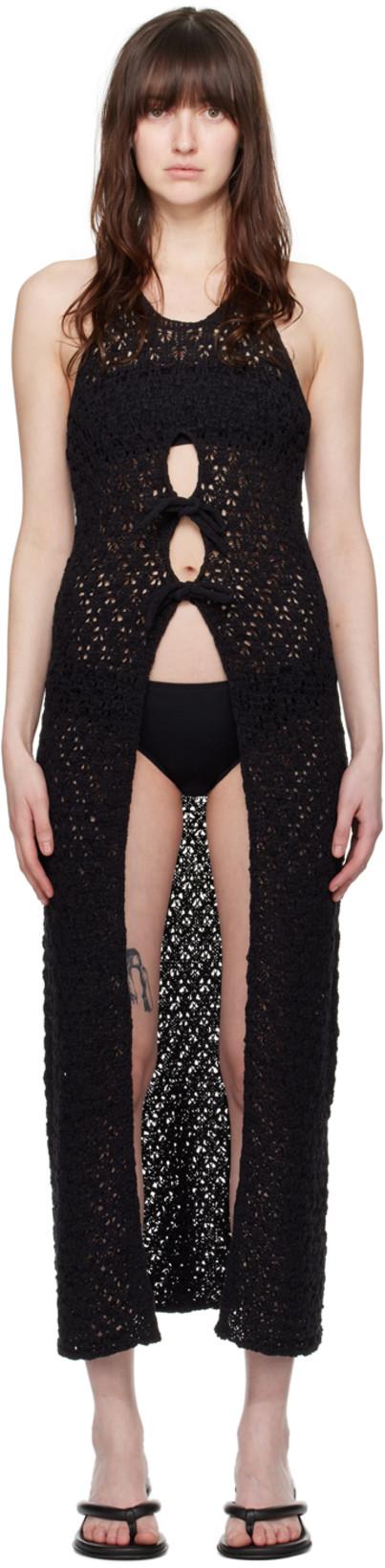 Black Wou Tape Maxi Dress by HOLZWEILER