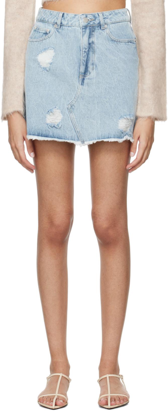 Blue Louisa Denim Miniskirt by HOLZWEILER