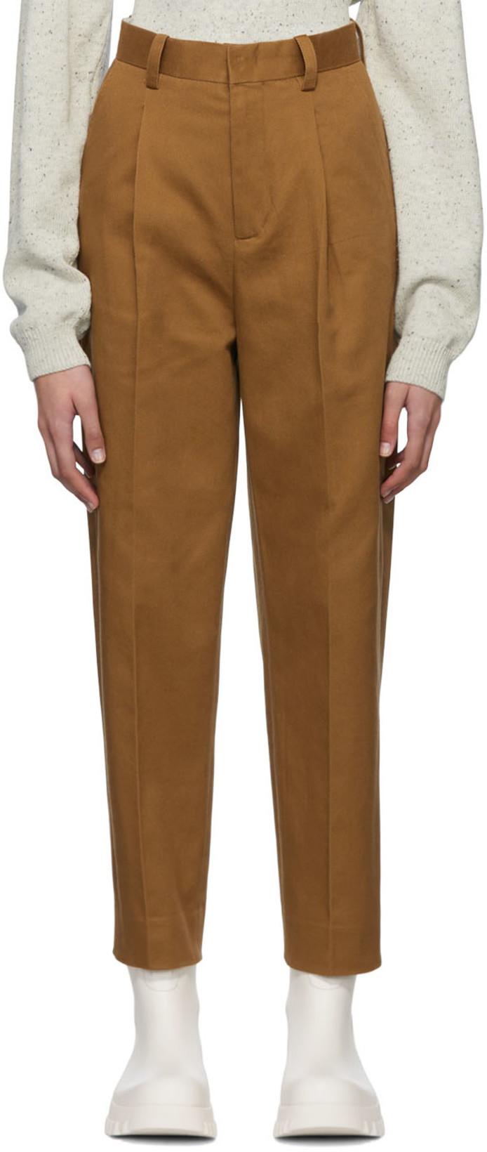 Brown Maia Trousers by HOLZWEILER