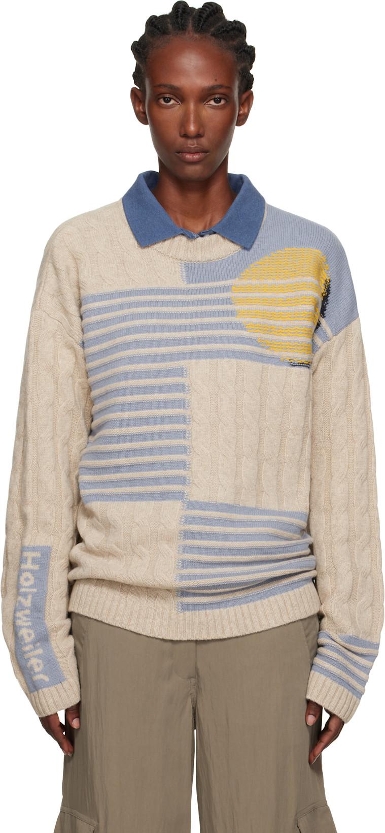 Gray Retro Sun Sweater by HOLZWEILER
