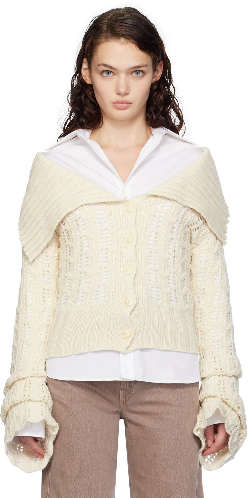 Off-White Sophie Cardigan by HOLZWEILER