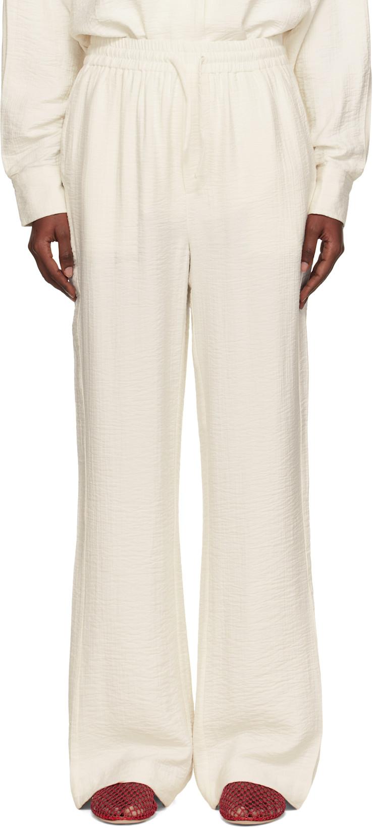 Off-White Summer Relaxed Trousers by HOLZWEILER
