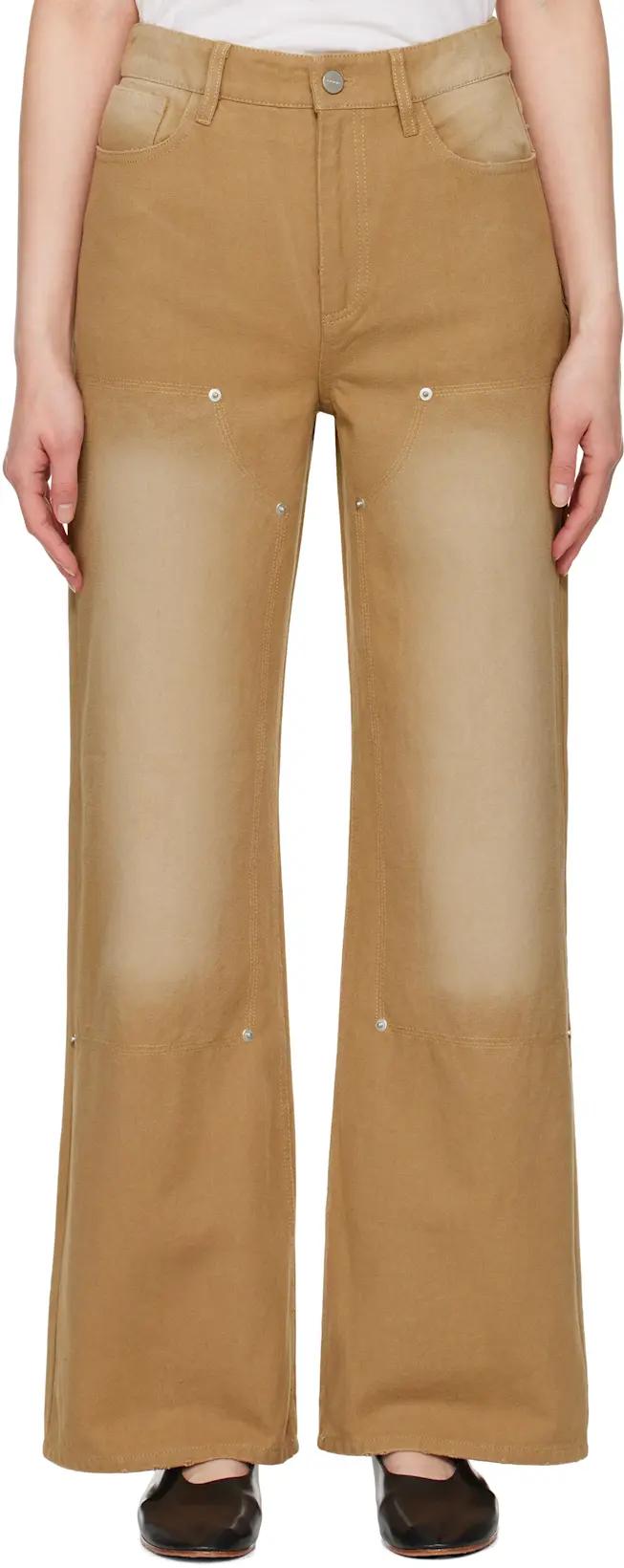 Tan Juno Workwear Trousers by HOLZWEILER