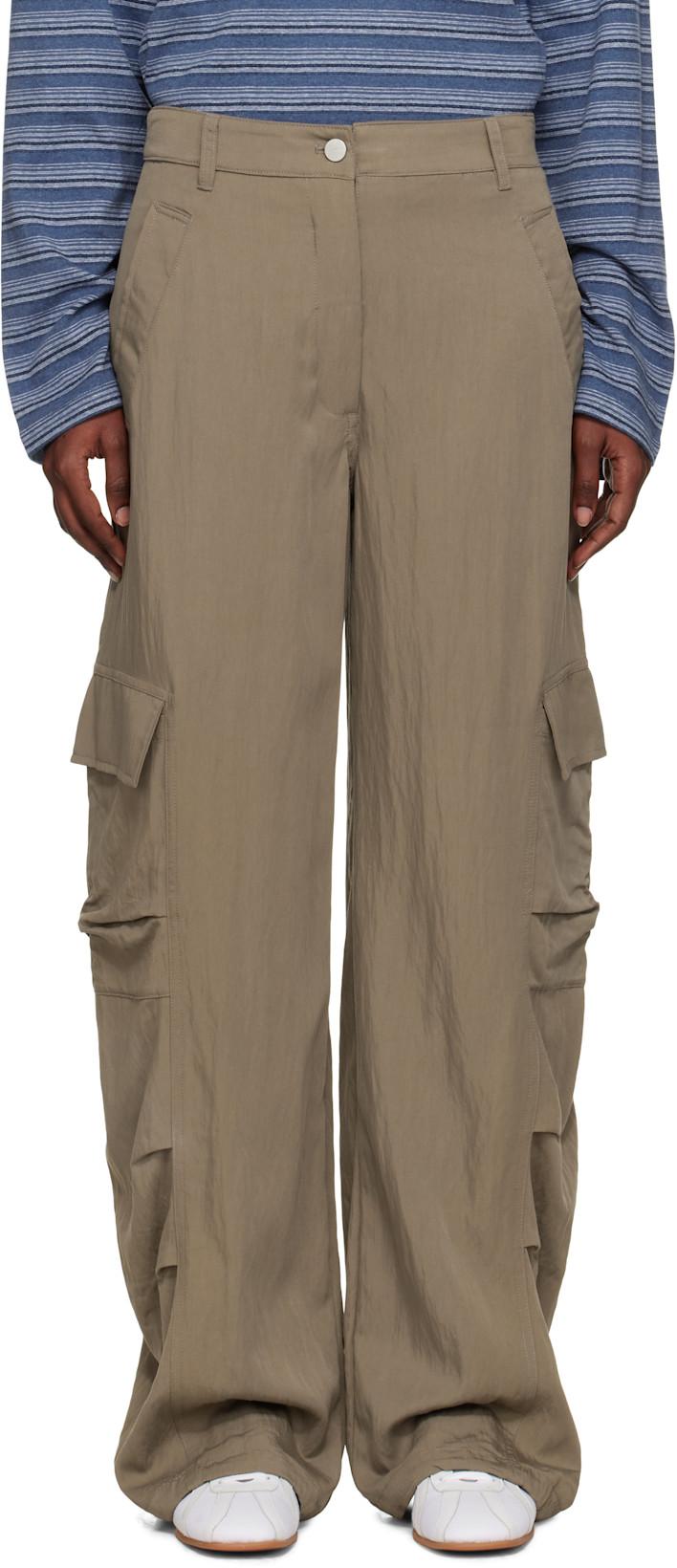 Taupe Tula Trousers by HOLZWEILER