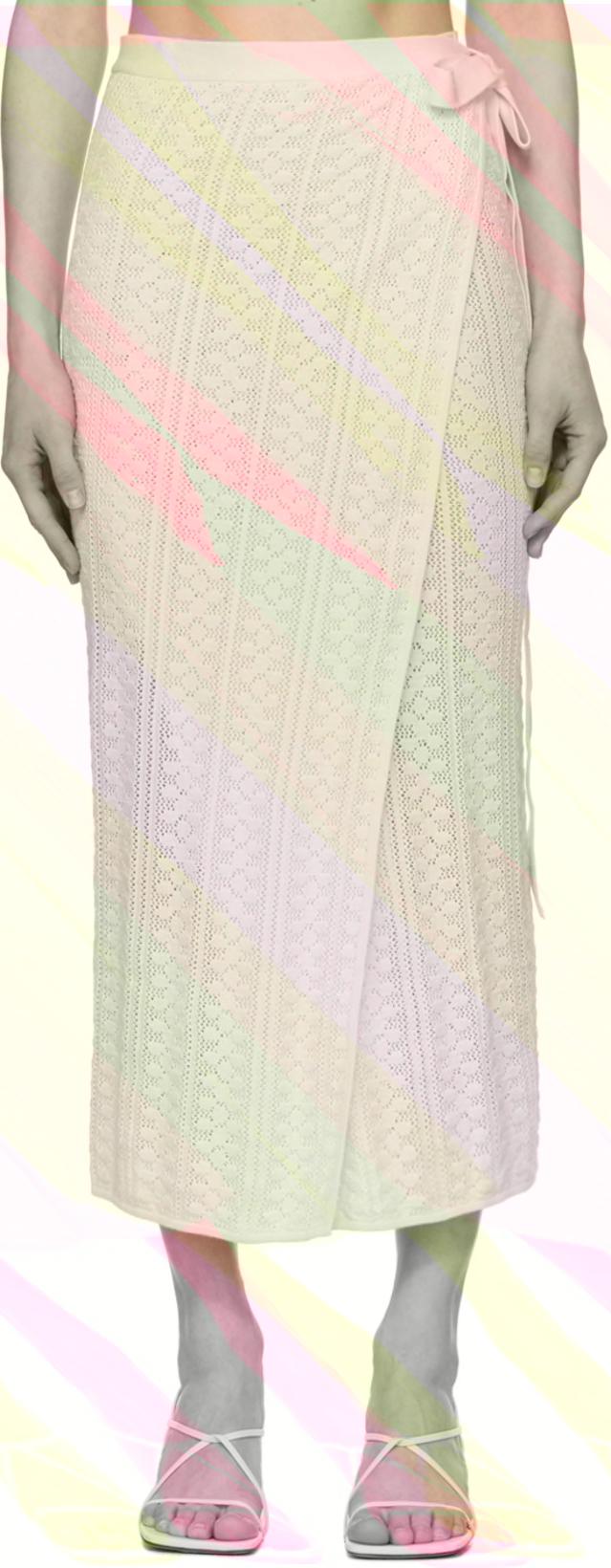 White Kelp Midi Skirt by HOLZWEILER