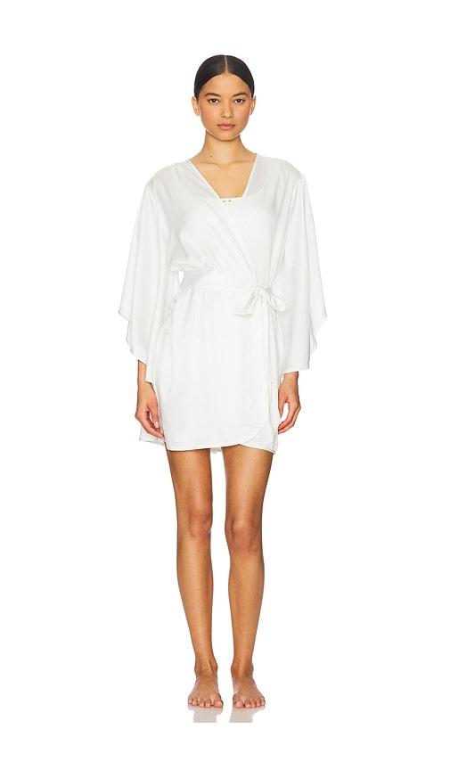 homebodii Luna Robe in White by HOMEBODII
