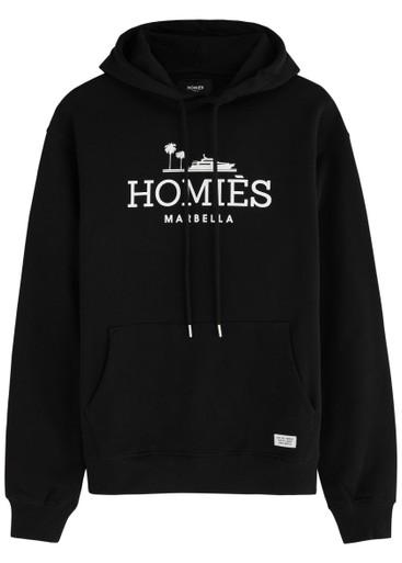 Classic logo-print hoodied cotton sweatshirt by HOMIES MARBELLA