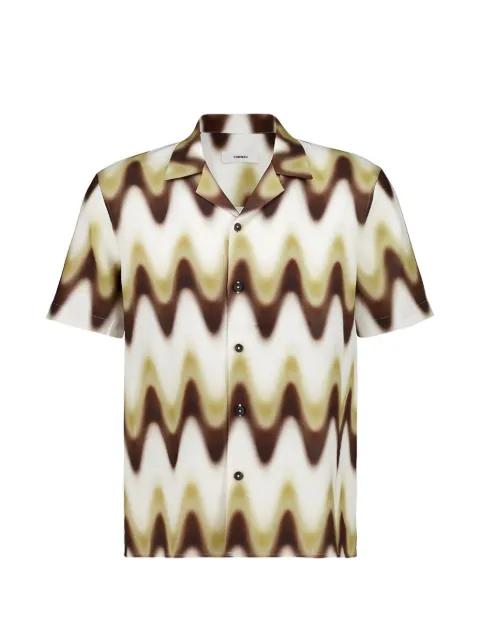 wave gradient slim shirt by HOMME