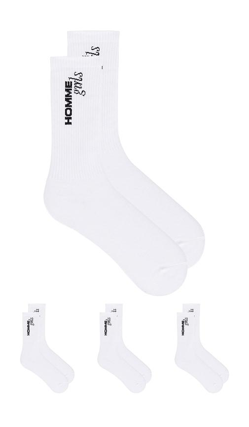 HOMMEgirls HG Socks in White by HOMMEGIRLS