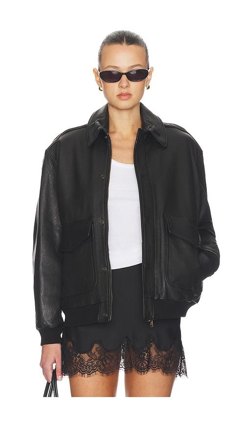 HOMMEgirls Leather Bomber in Chocolate by HOMMEGIRLS