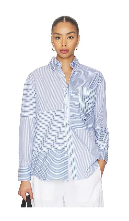HOMMEgirls Patchwork Shirt in Blue by HOMMEGIRLS